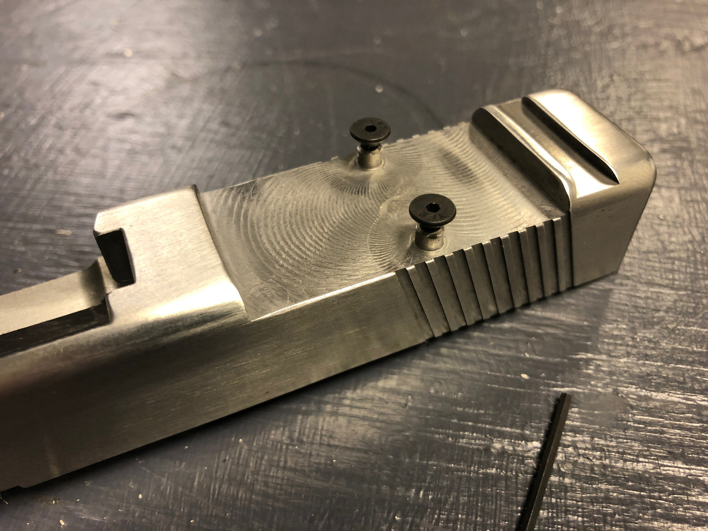 Stainless Steel G19/P80 (gen.1,2,3) slide, RMR cut.
