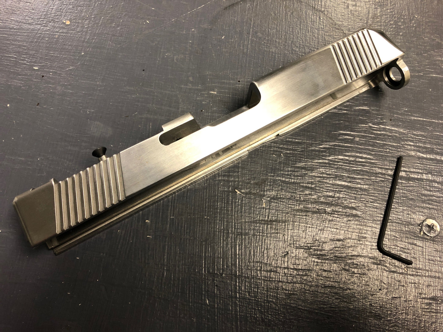 Stainless Steel G19/P80 (gen.1,2,3) slide, RMR cut.