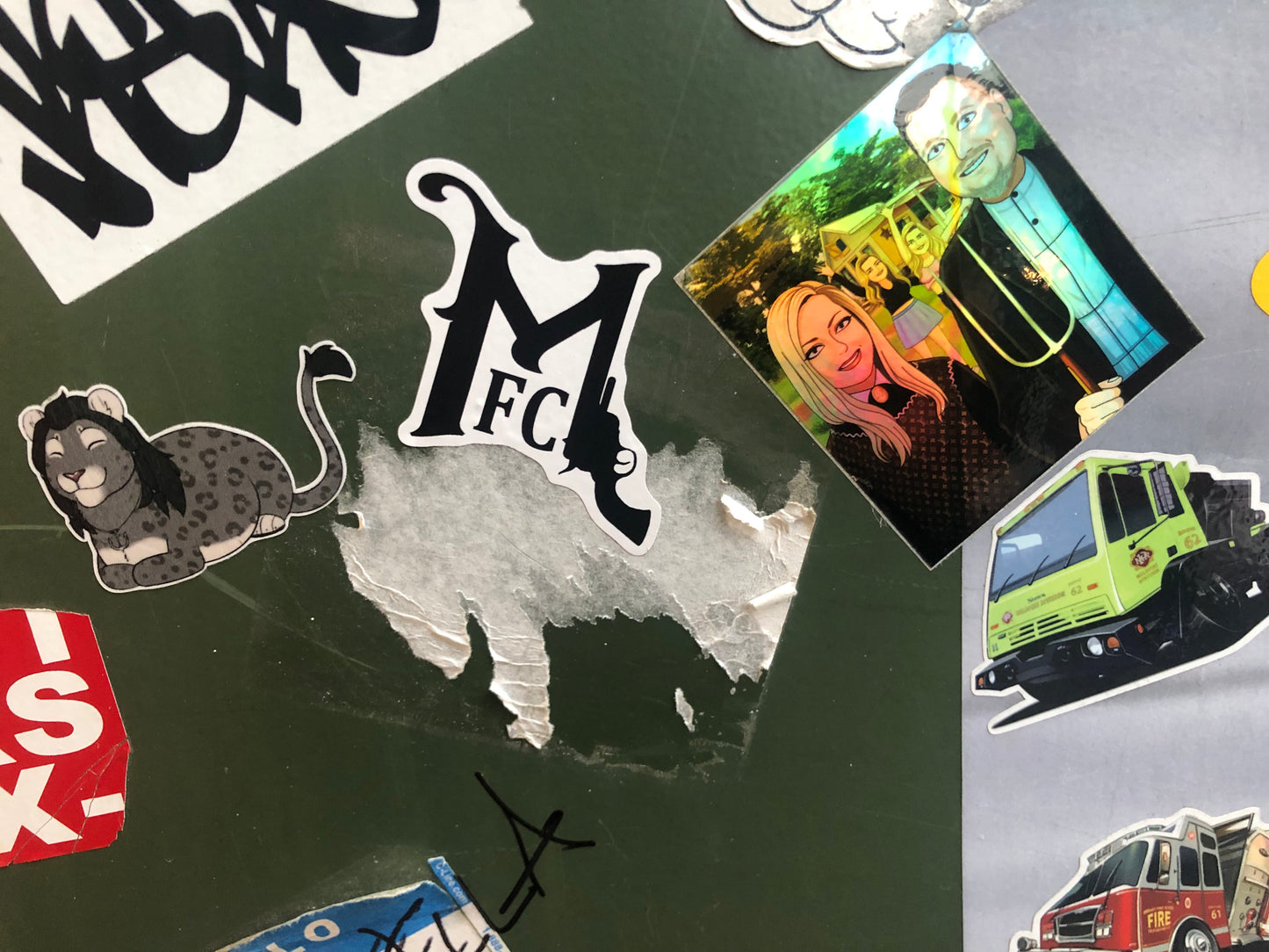 Pegatina con el logo 'MFC' del Medio Oeste - Mate