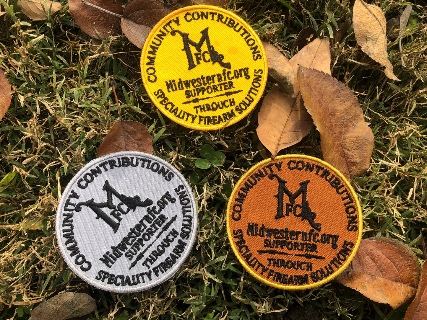 MFC 'Supporter' patches: Embroidered, iron-on patches.