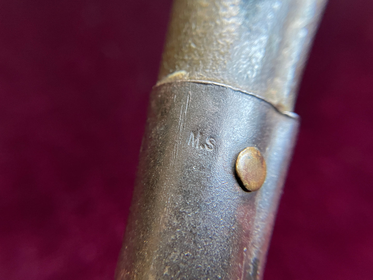 U.S. 1917 L. F. & C. type 2 trench knife with scabbard.