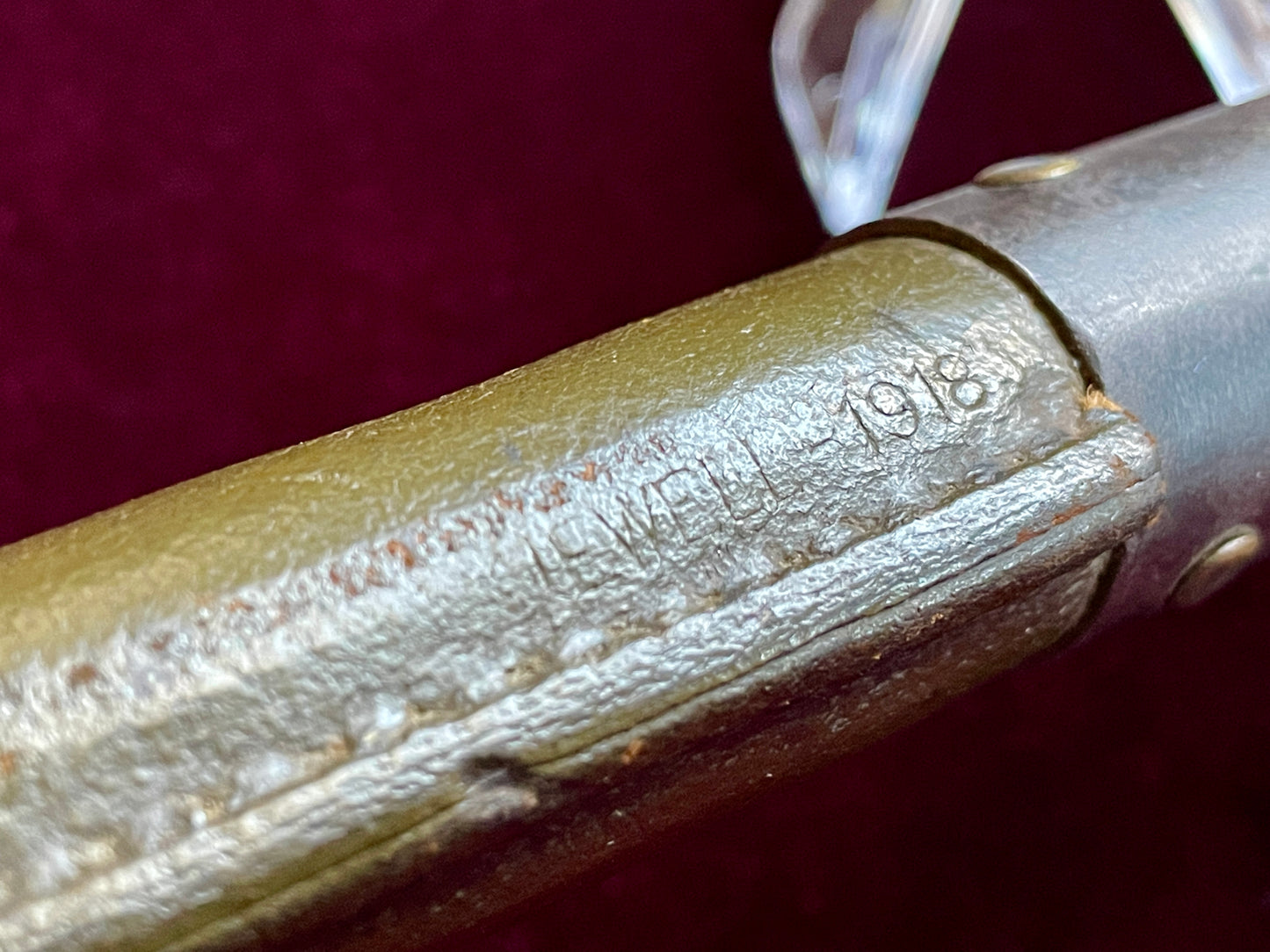 U.S. 1917 L. F. & C. type 2 trench knife with scabbard.