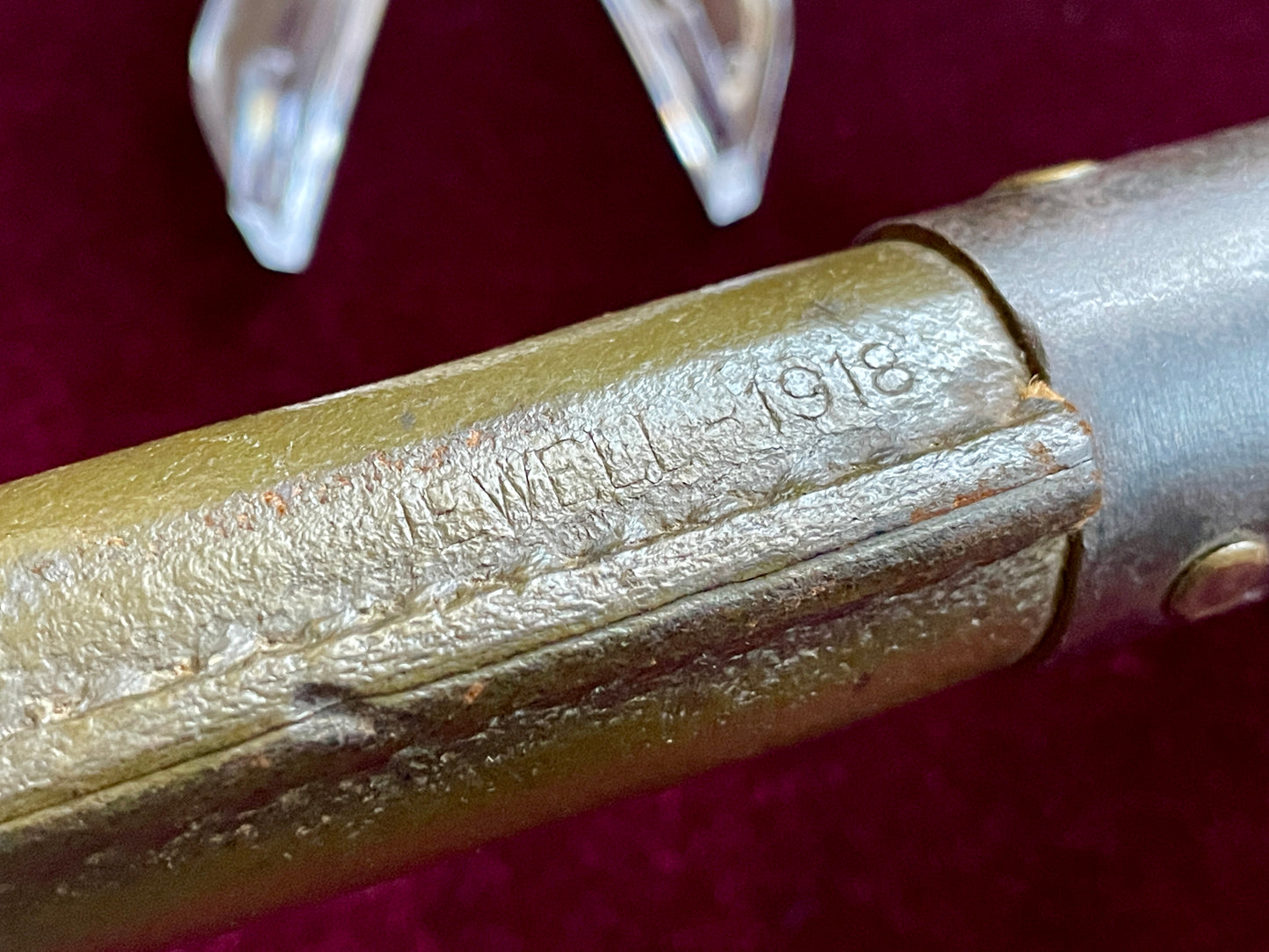 U.S. 1917 L. F. & C. type 2 trench knife with scabbard.