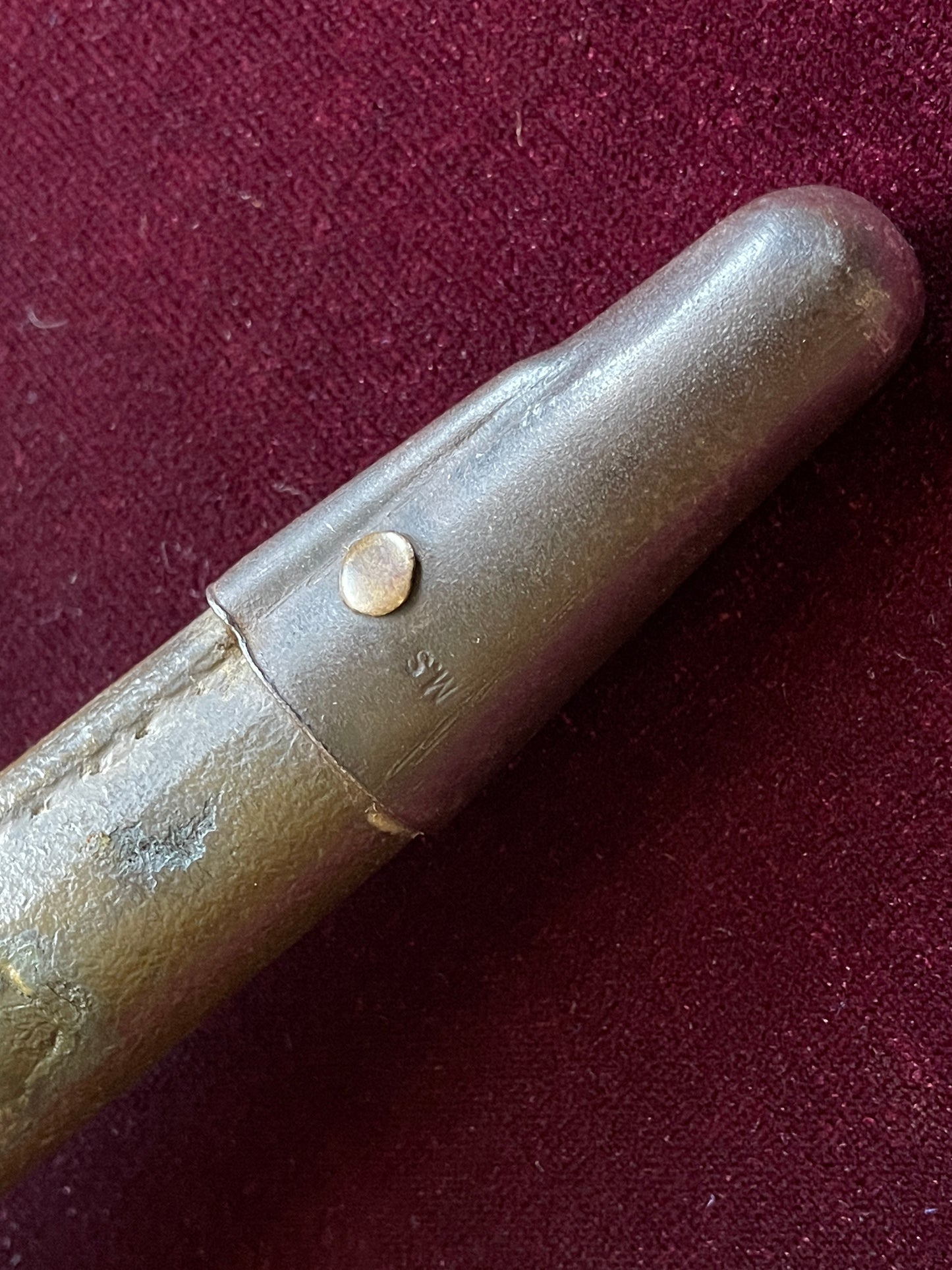 U.S. 1917 L. F. & C. type 2 trench knife with scabbard.