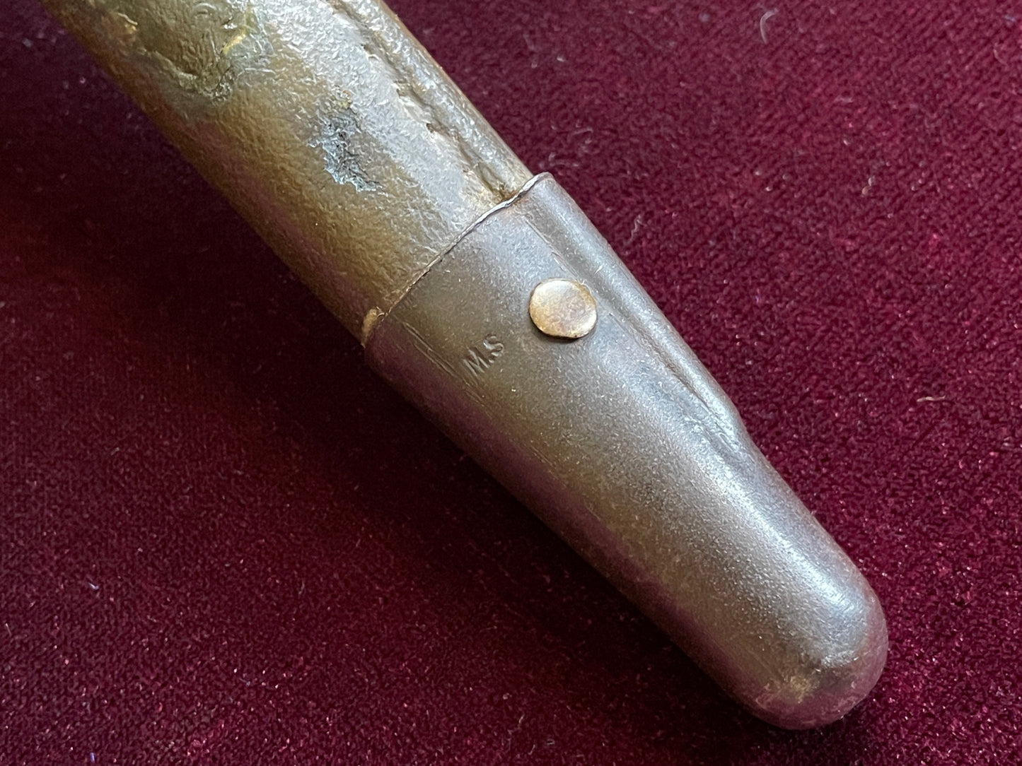 U.S. 1917 L. F. & C. type 2 trench knife with scabbard.