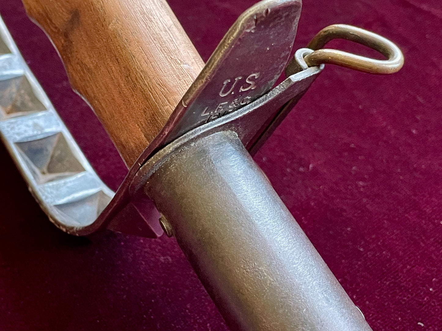 U.S. 1917 L. F. & C. type 2 trench knife with scabbard.