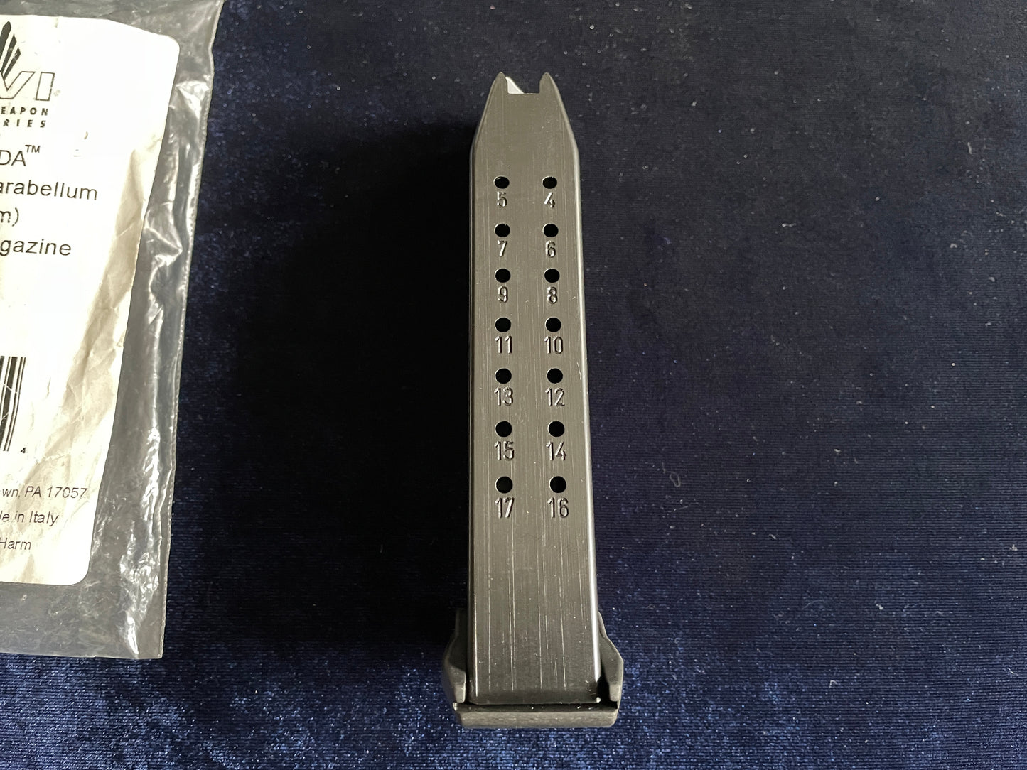 IWI MASADA 9mm 17 rd mag for standard and tactical models. NOS