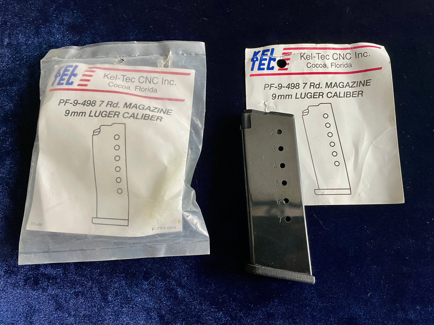 (2) Kel-Tec PF9-498 7rd mag NOS factory 9mm