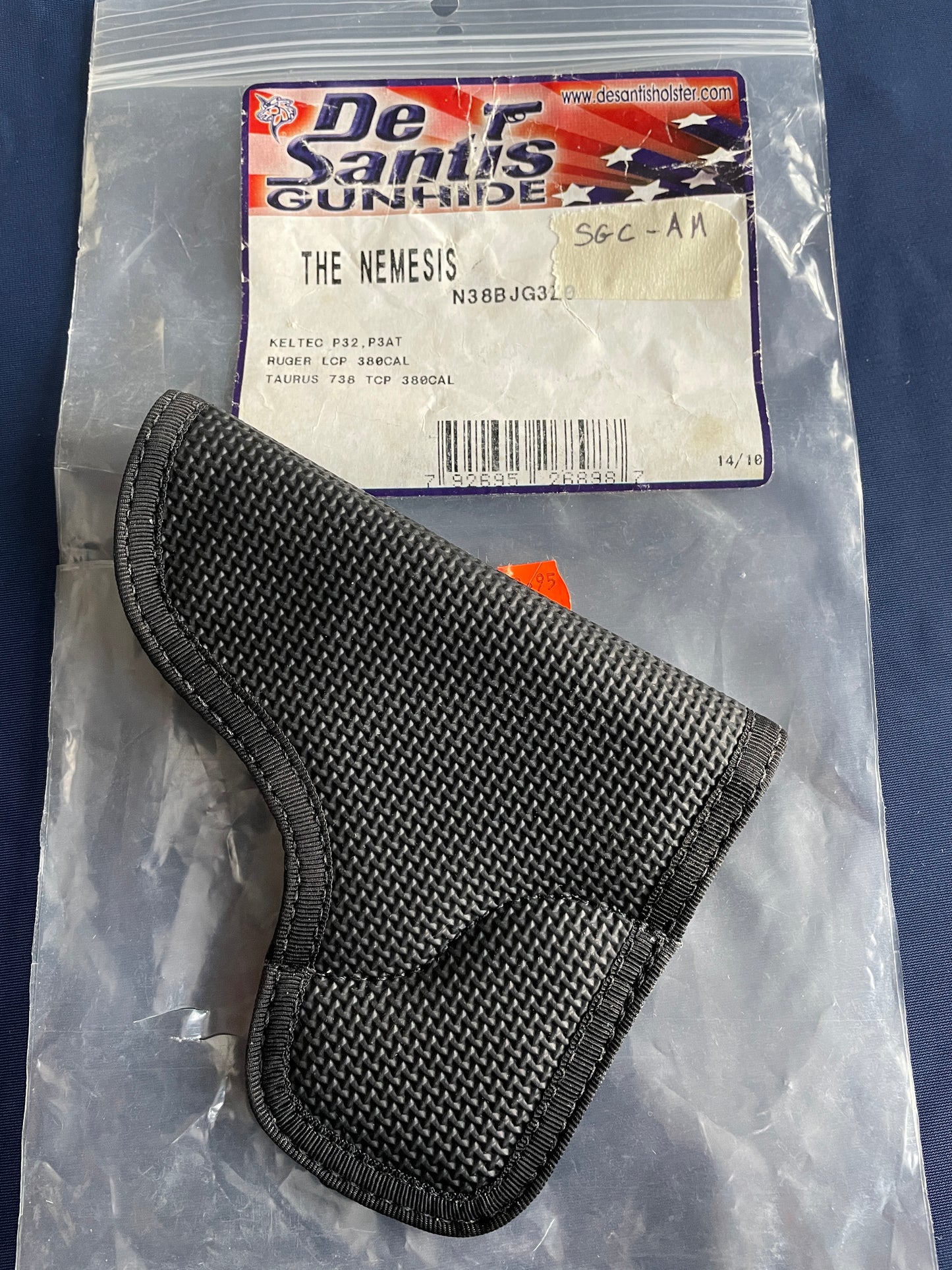 De Santis Nemesis pocket holster for: Keltec P32, P3AT / Ruger LCP 380 / Taurus 738 TCP 380