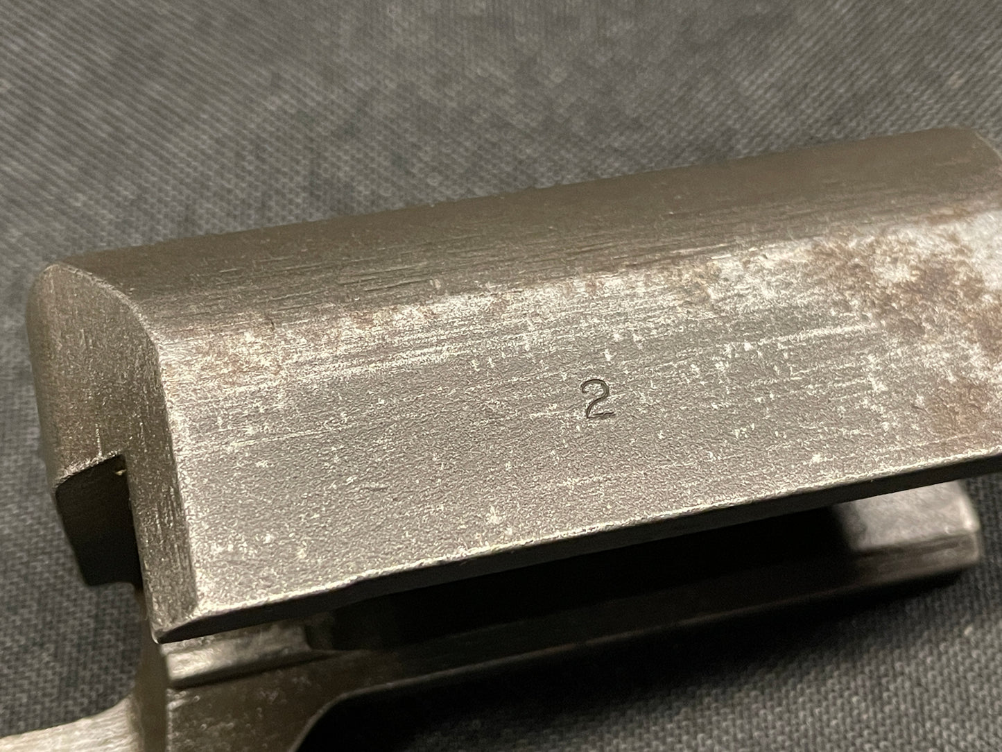 "IP" marked Type III M1 carbine operating slide WWII. Irwin Peterson
