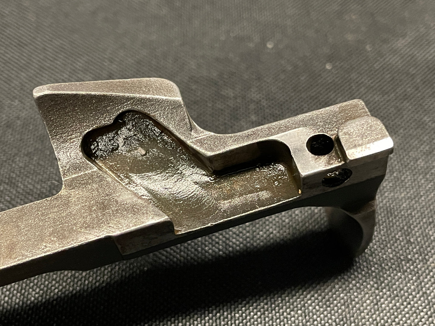 "IP" marked Type III M1 carbine operating slide WWII. Irwin Peterson
