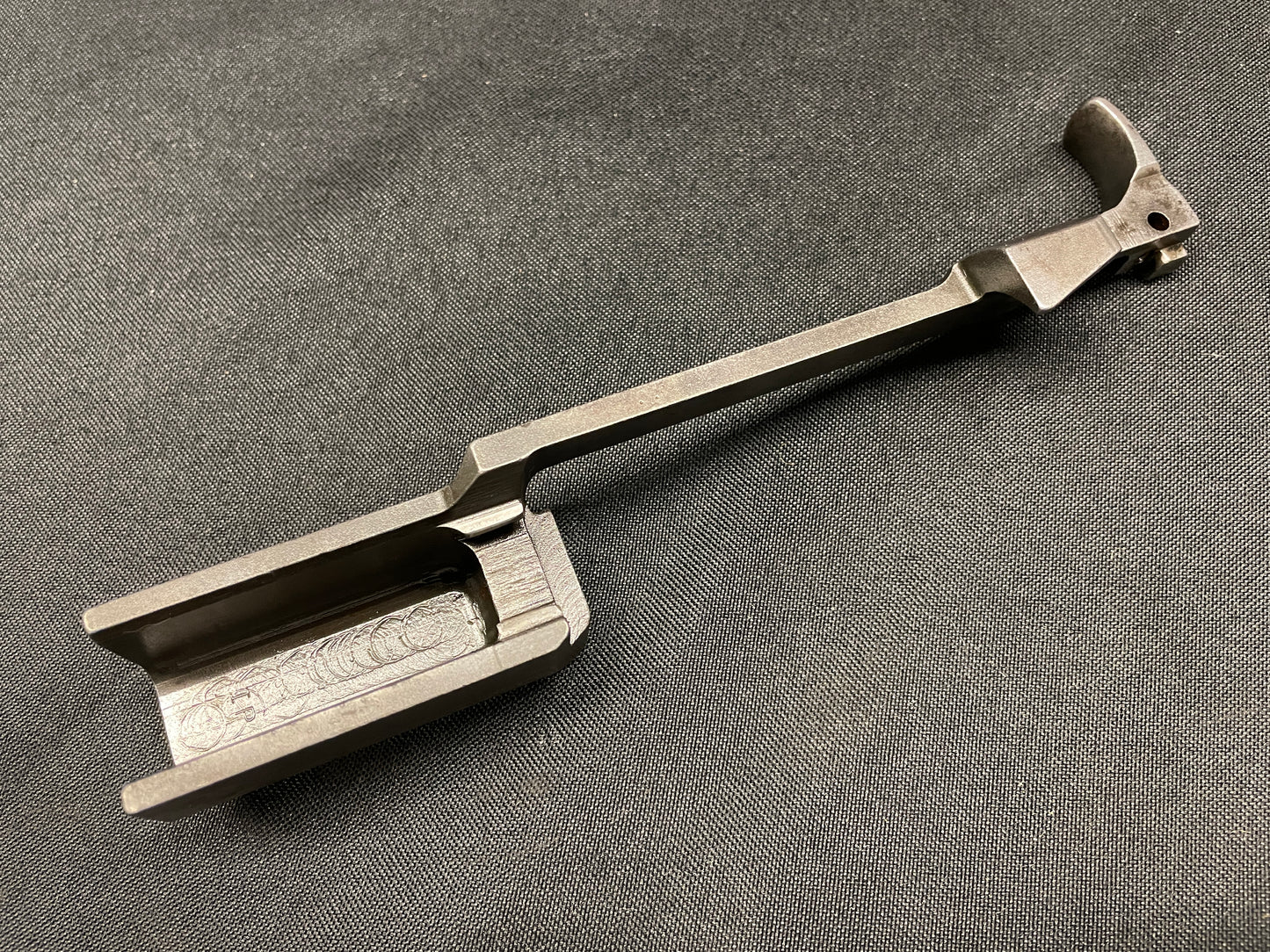 "IP" marked Type III M1 carbine operating slide WWII. Irwin Peterson