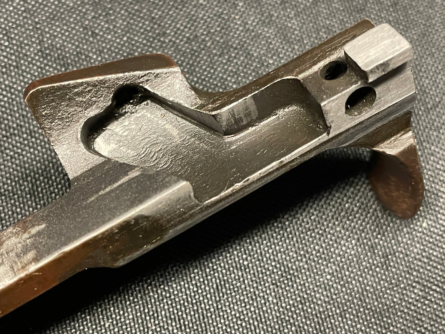 IBM M1 carbine operating slide. "AOB" marked, type III. WWII