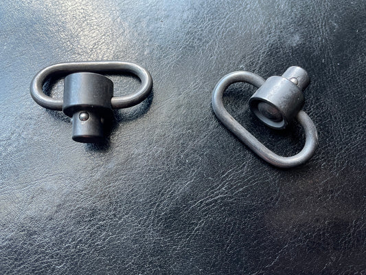 QD sling swivel pair. Unmarked, NOS, good quality.