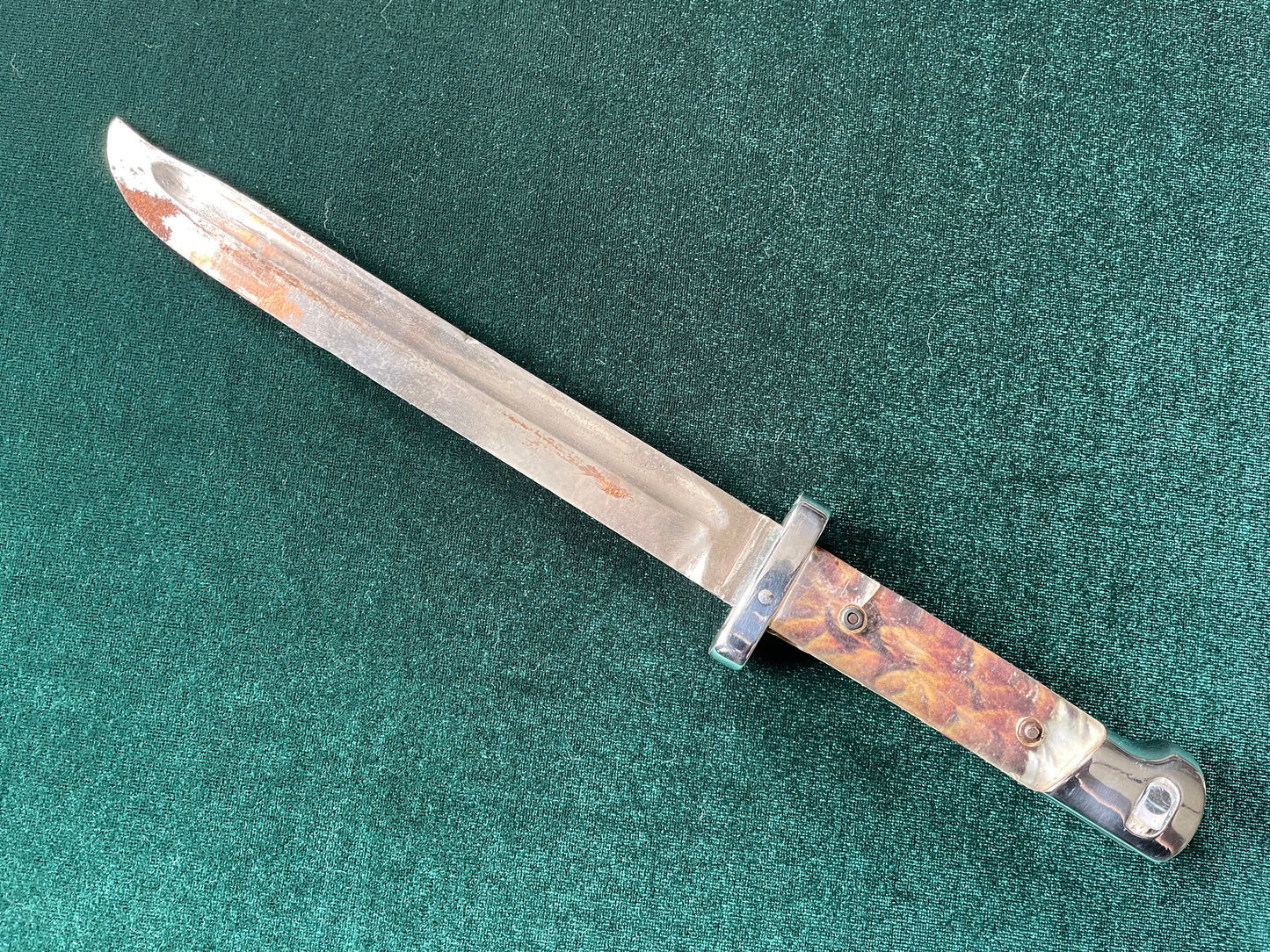 Oddball M95 bayonet. Chrome, custom grips,