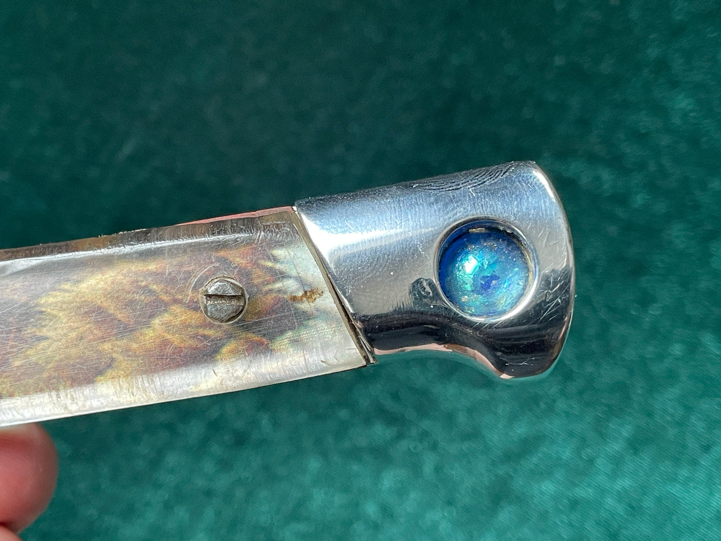 Oddball M95 bayonet. Chrome, custom grips,