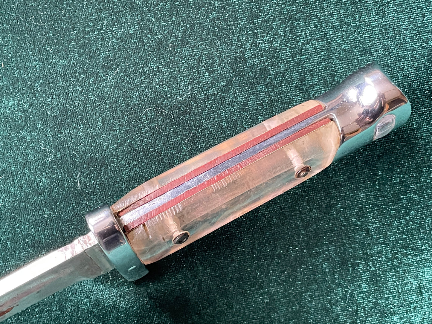 Oddball M95 bayonet. Chrome, custom grips,