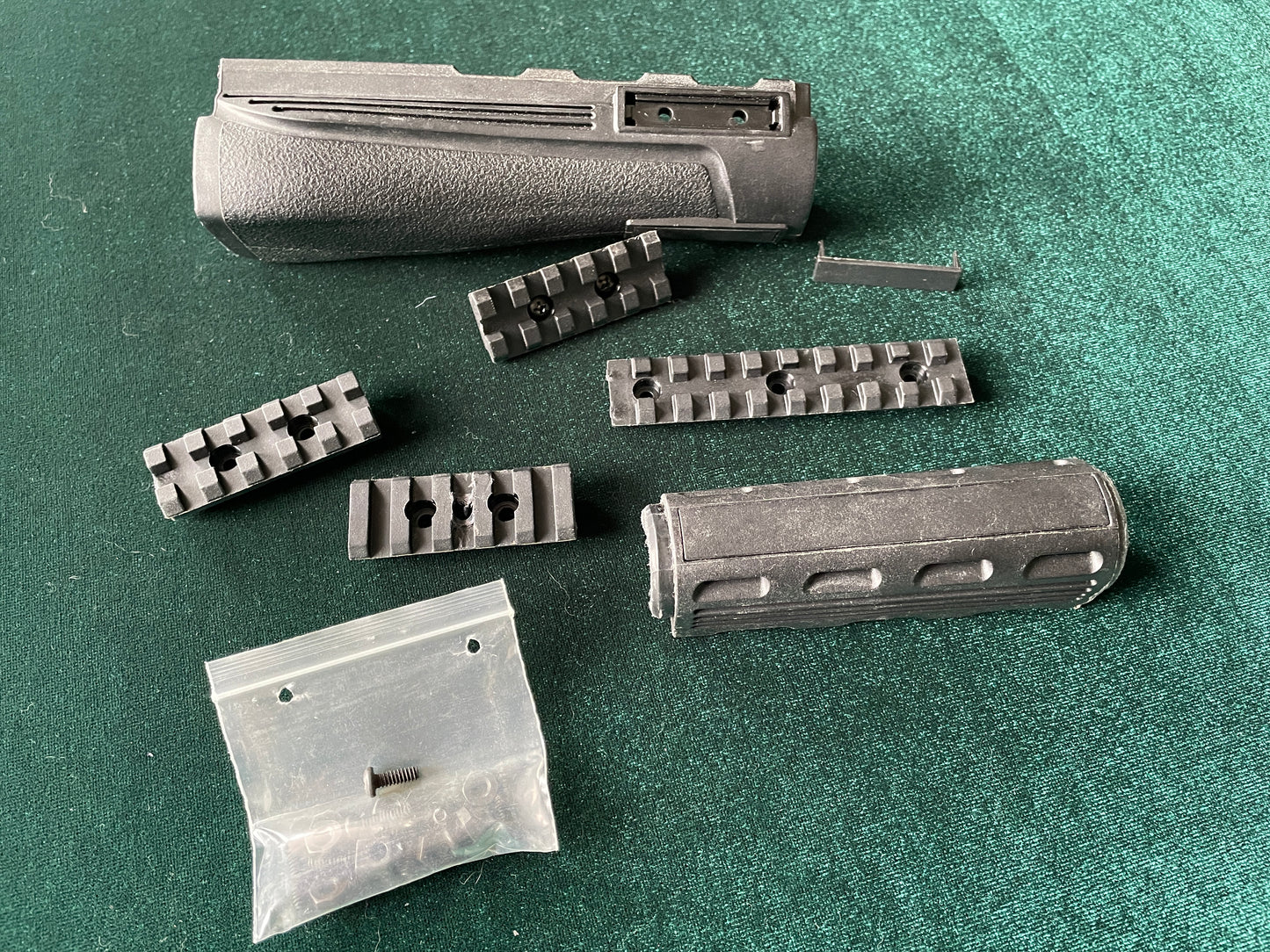 AKM polymer handguard set with rails. Free shipping.