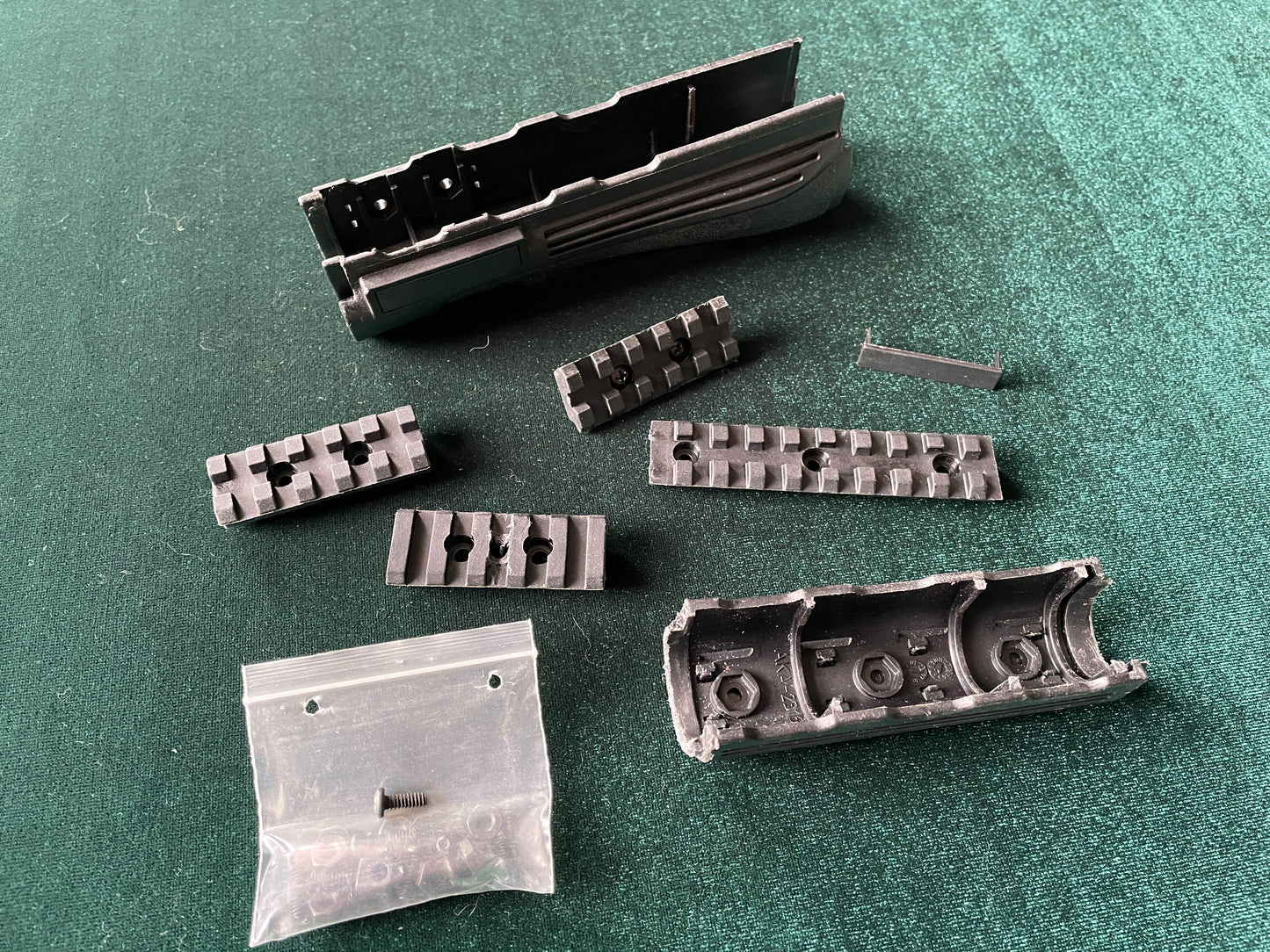 AKM polymer handguard set with rails. Free shipping.