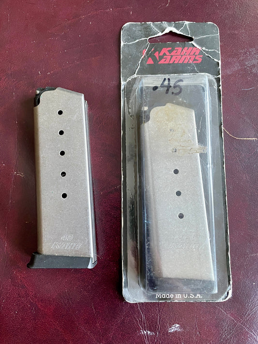 (2) Kahr Arms P45, 6 round magazines in .45acp.