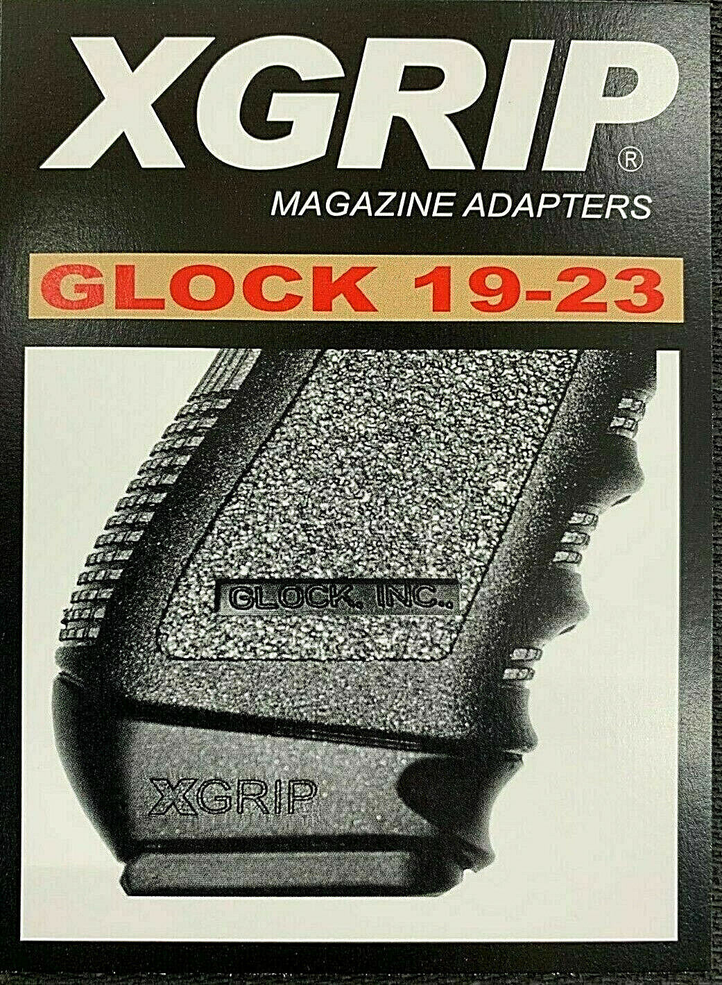 XGRIP mag adaptor for full size Glock mags in G19 or g23